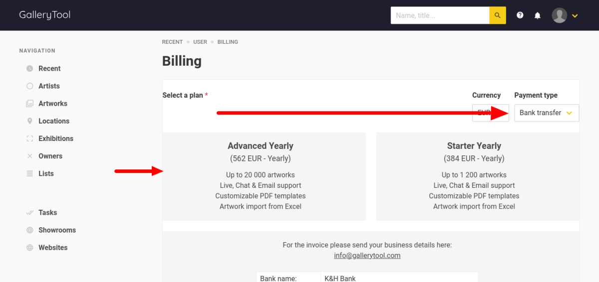 GalleryTool-Billing